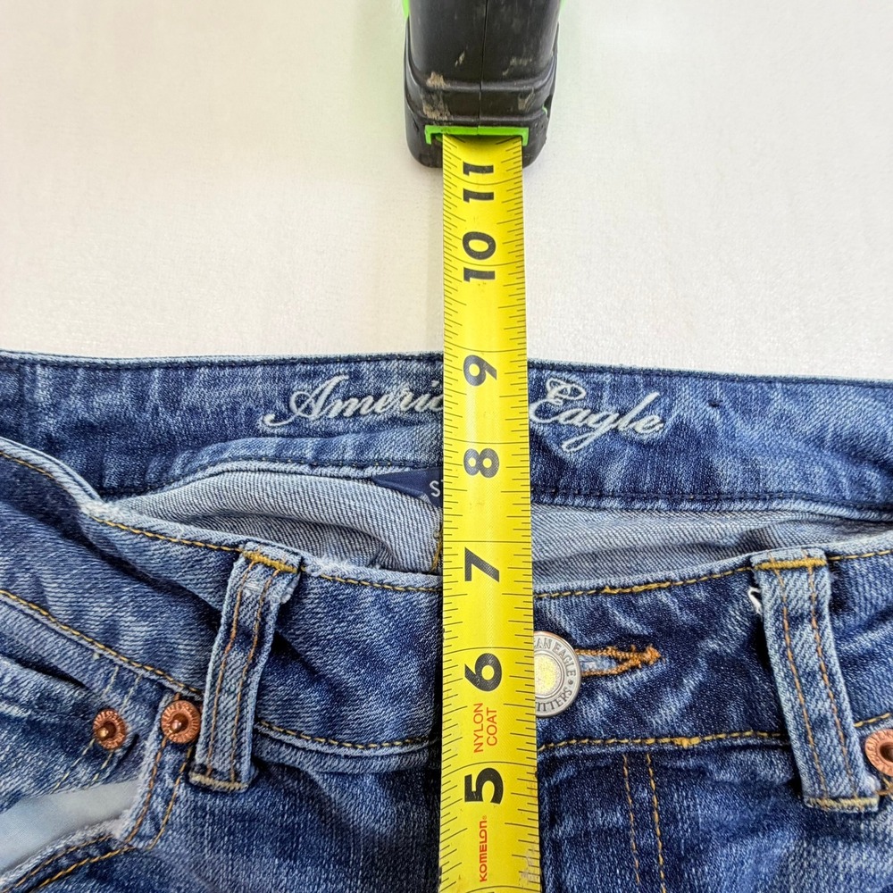 American Eagle Favorite Boyfriend Jeans Womens 4 Blue Stretch Low Rise - Picture 10 of 10